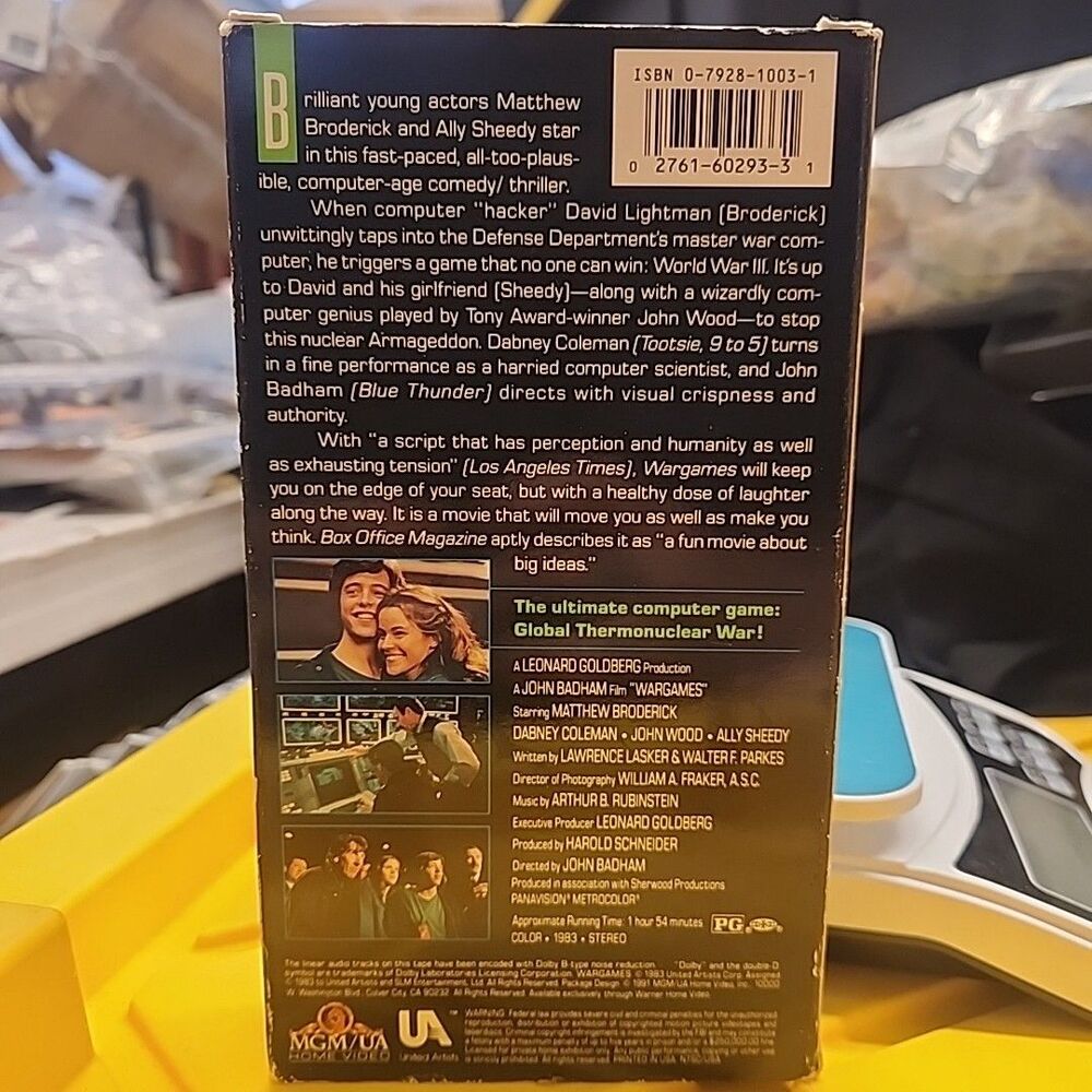 WarGames - Matthew Broderick (VHS, 1983, slipcover case) - Picture 2 of 3